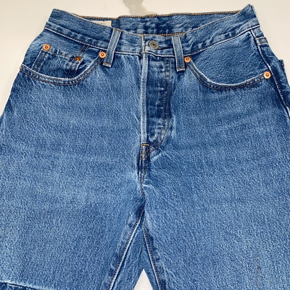 Levis 501s Button Fly Jeans Patchwork Unique One … - image 3